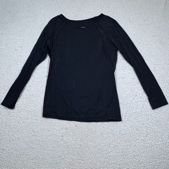 Lululemon If You’re Lucky Long Sleeve Tee II Top Relaxed Fit Size 8 Black - Picture 4 of 8